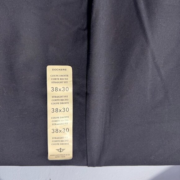 NWT Dockers mens Dark Navy pro style straight fit pants 38/30 - Picture 4 of 6